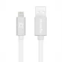 CÂBLE LIGHTNING XTREMEMAC À LED PLAT - 1,2 M BLANC / ARGENT (XCL-FLD-83)