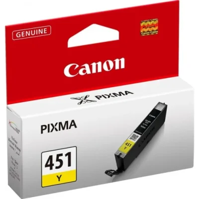 CANON CLI-451Y JAUNE – CARTOUCHE D’ENCRE CANON D’ORIGINE (6526B001AA)