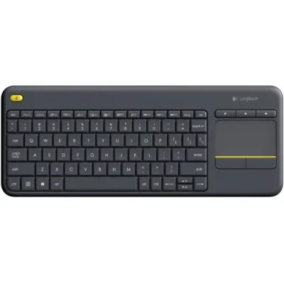 CLAVIER SANS FIL AVEC PAVÉ TACTILE INTÉGRÉ LOGITECH WIRELESS TOUCH KEYBOARD K400 PLUS NOIR (AZERTY, FRANÇAIS) (920-007129)