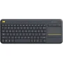 CLAVIER SANS FIL AVEC PAVÉ TACTILE INTÉGRÉ LOGITECH WIRELESS TOUCH KEYBOARD K400 PLUS NOIR (AZERTY, FRANÇAIS) (920-007129)