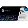 HP 124A NOIR (Q6000A) - TONER HP LASERJET D'ORIGINE