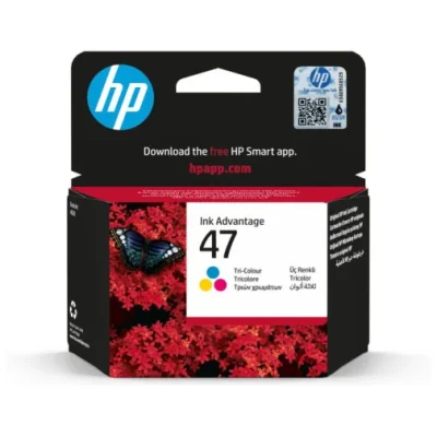 HP 47 TROIS COULEURS – CARTOUCHE D’ENCRE HP D’ORIGINE (6ZD61AE)