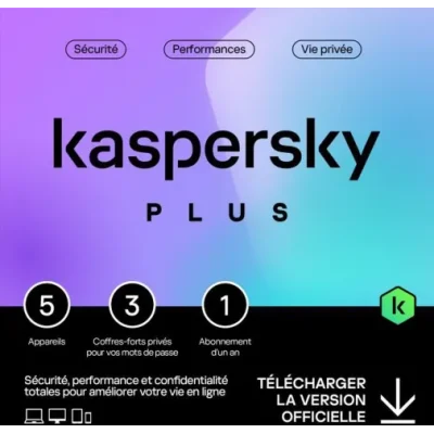 KASPERSKY PLUS – 5 POSTES / 1 AN (KL10428BEFS-SLIMMAG)