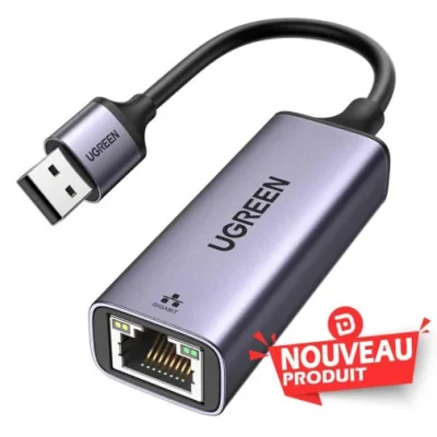 Ugreen Adap Aliminium USB 3.0 to RJ45 GRIS